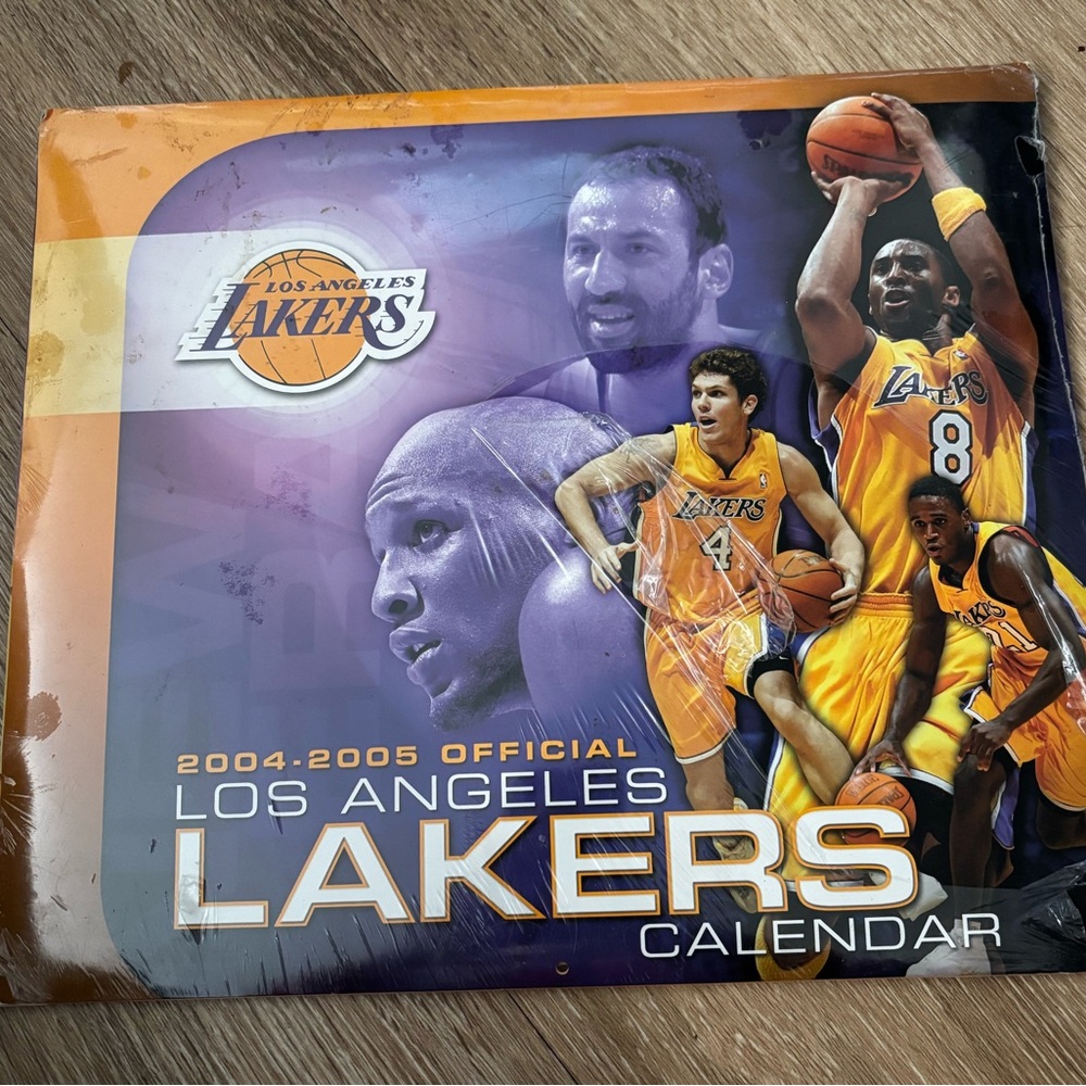 Purple and Gold Lakers Calendar with Action Shots
